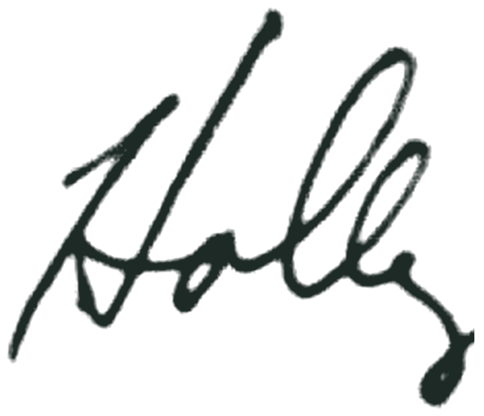Holly's handwritten signature