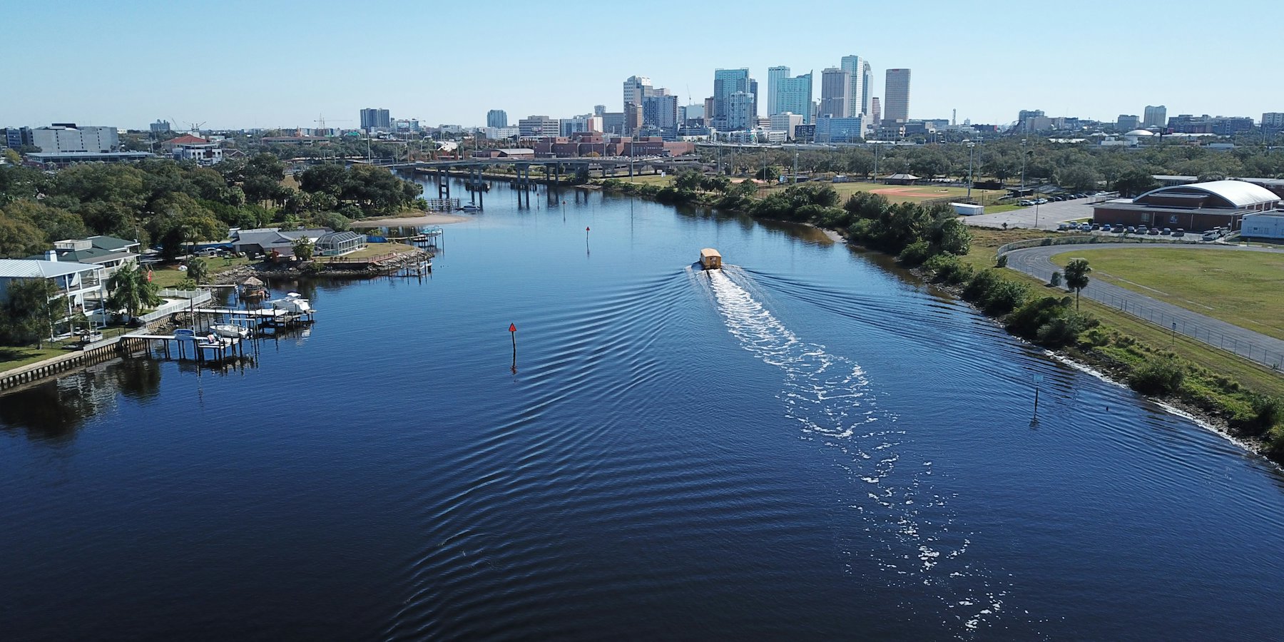 The Hillsborough River and downtown Tampa skyline